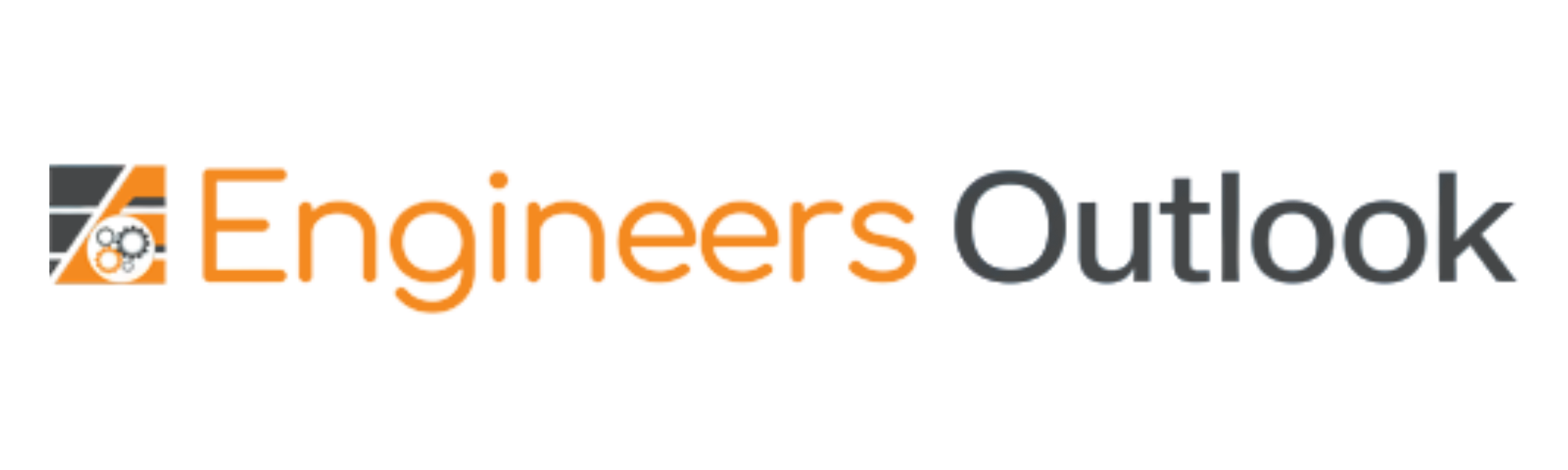 Logo of 'Engineers Outlook' with a stylized icon on a white background