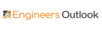 Logo of 'Engineers Outlook' with a stylized icon on a white background