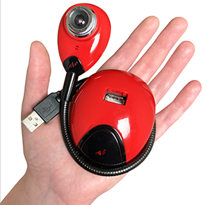 HUE HD (Red) USB camera + blue carry case - WhyMaker