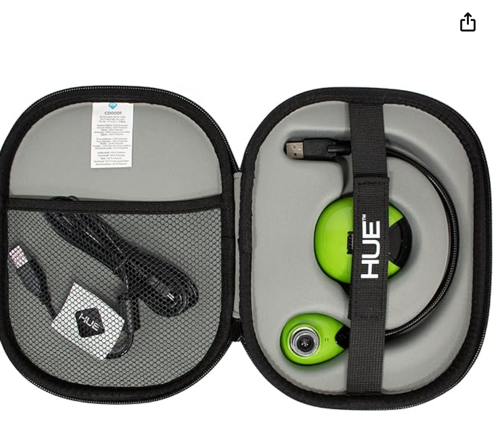 HUE HD (Green) USB camera + blue carry case - WhyMaker