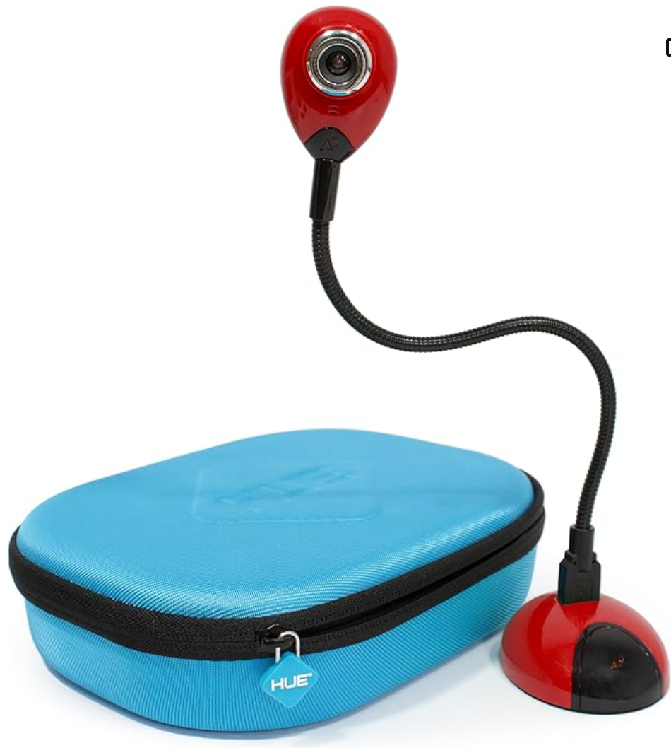 HUE HD (Red) USB camera + blue carry case