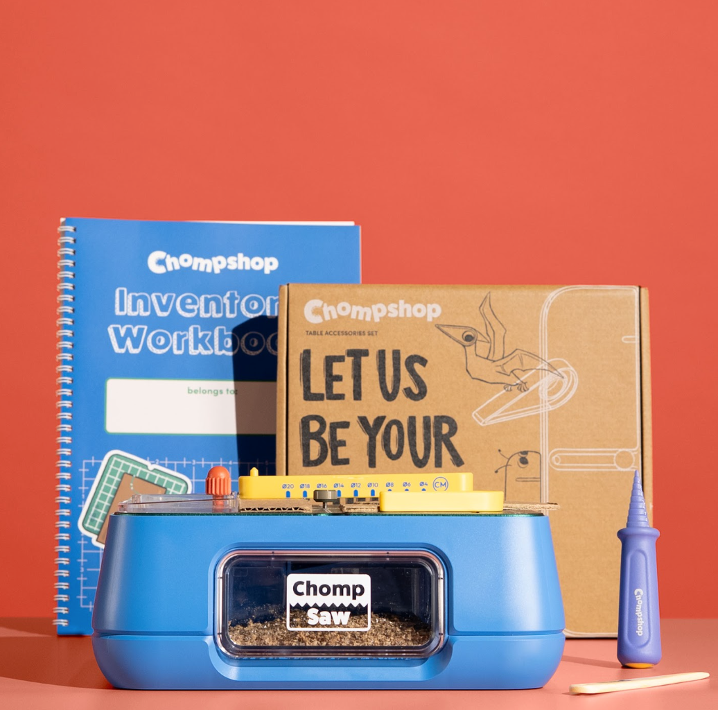 ChompShop - Maker Bundle (ChompSaw, table accessories, inventor's workbook, hole punch & scoring tool)