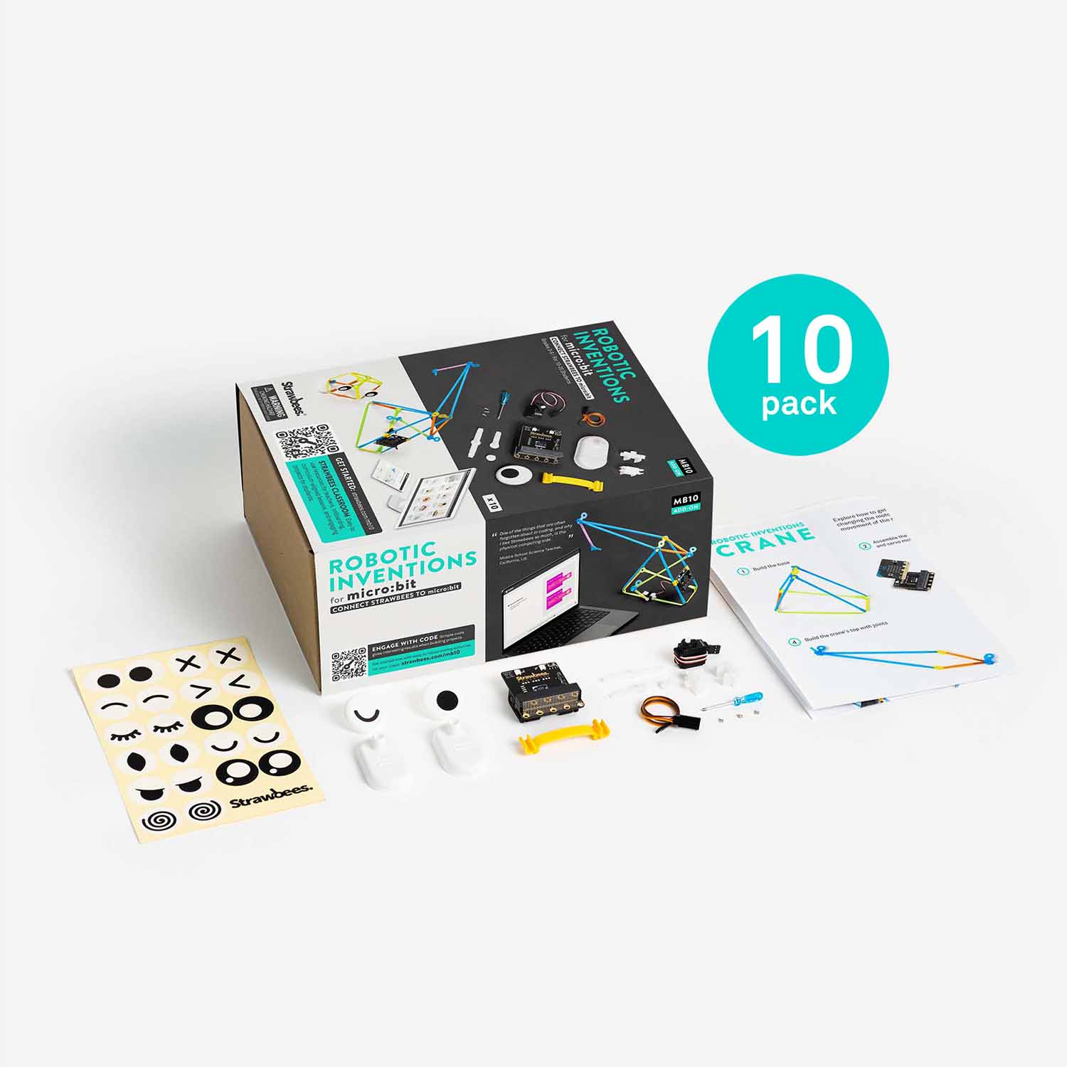 Strawbees Robotic Inventions for microbit - 10 Pack Robotic Inventions for microbit - WhyMaker