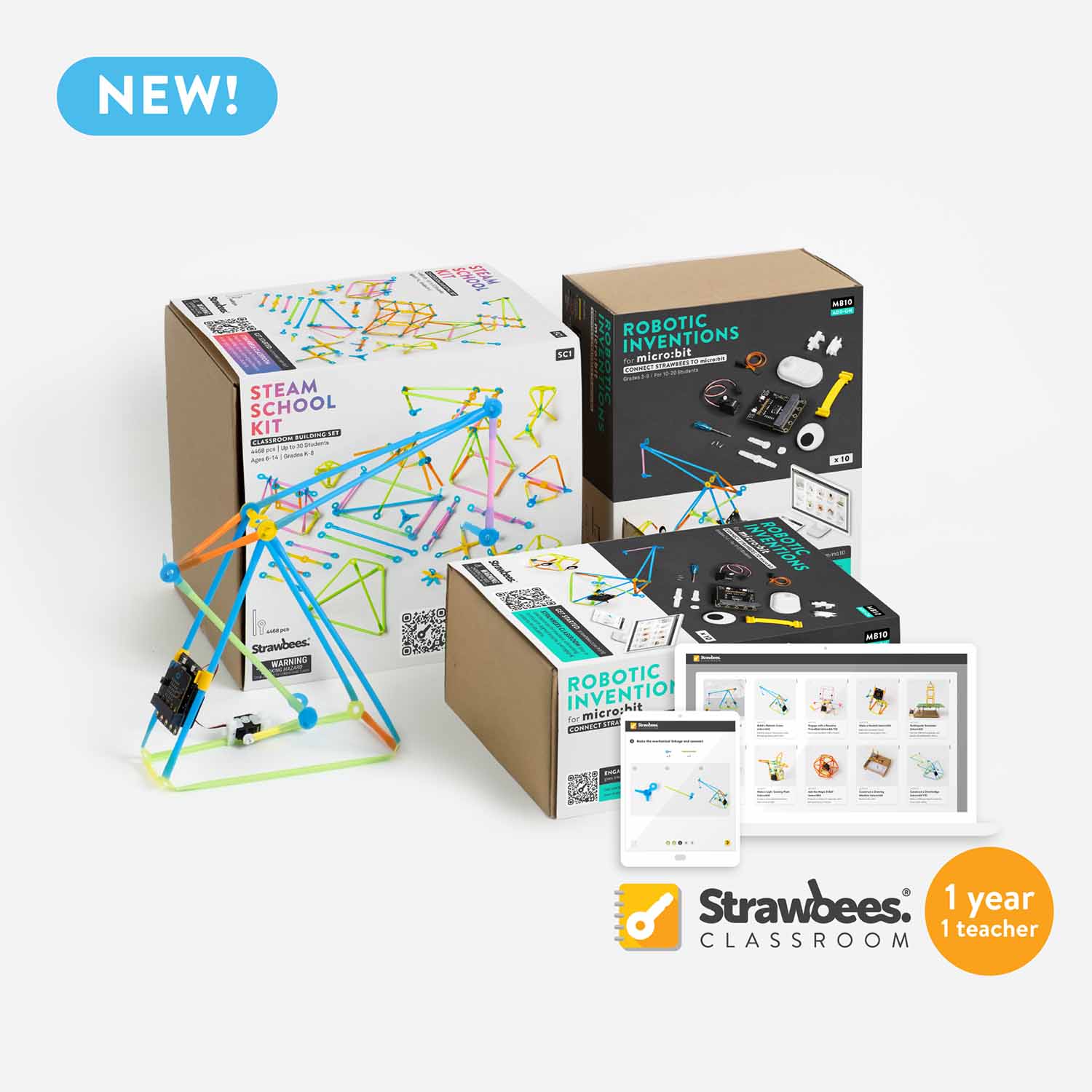 Strawbees STEAM Classroom Robotics- micro:bit (not included) - WhyMaker